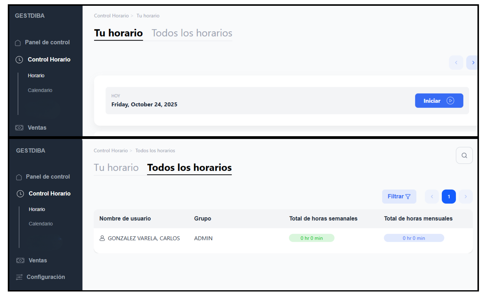 Control horario